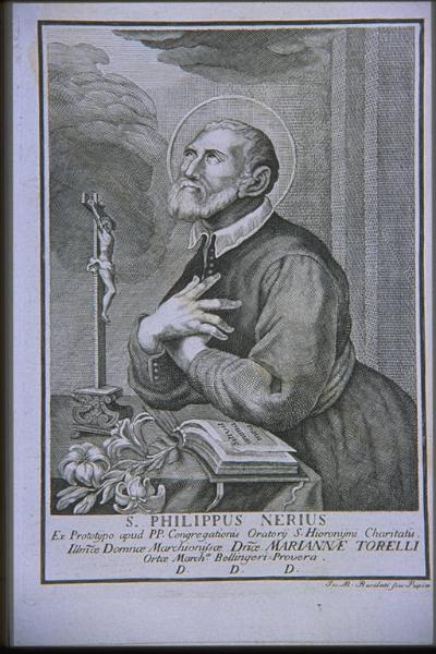 San Filippo Neri in adorazione di Cristo Crocefisso