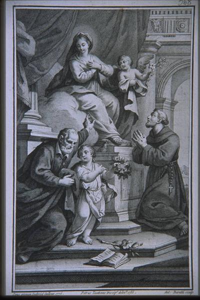 San Filippo Neri ha la visione della Madonna con Bambino