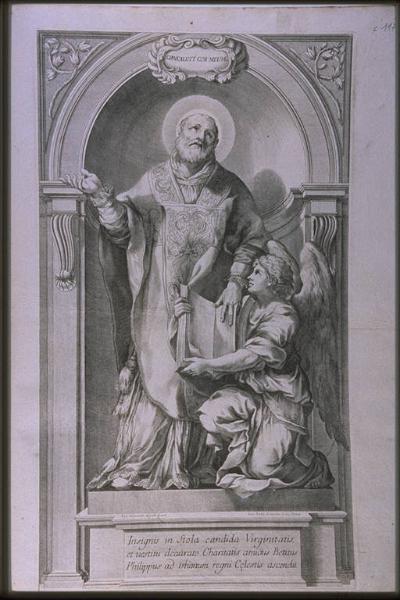 Statua di san Filippo Neri e l'angelo
