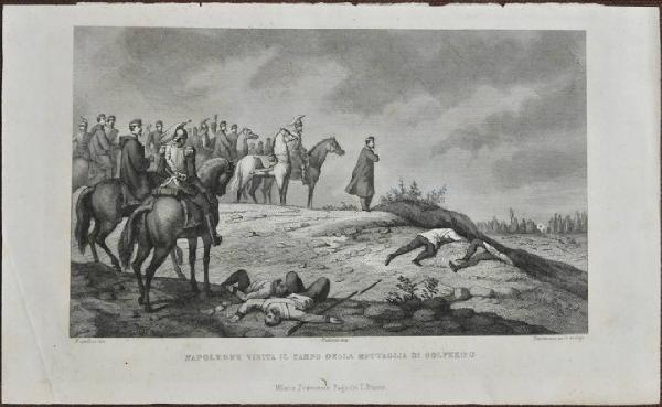 Napoleone visita il campo della Battaglia di Solferino