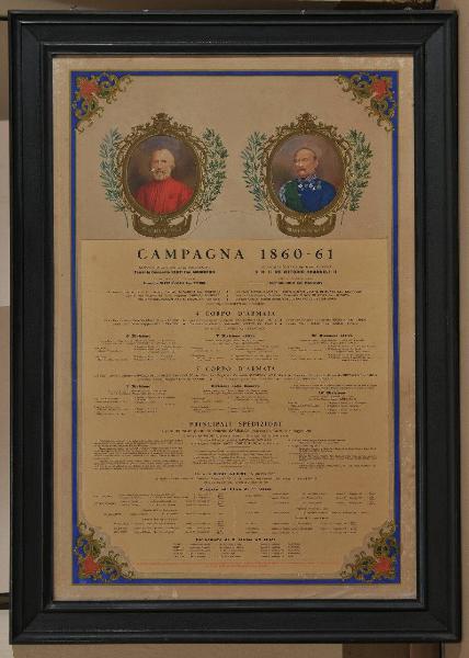 Campagna del 1860-61. Tenente Generale Fanti Cav. Manfredo. S.M. il Re Vittorio Emanuele II