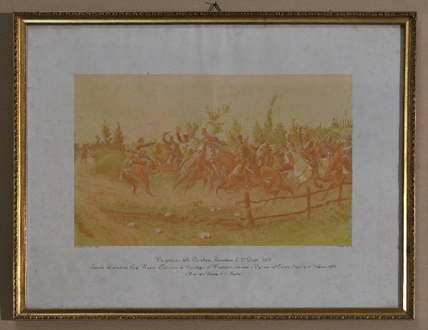Ricognizione della Cavalleria Piemontese il 22 Giugno 1859. Episodio del volontario Luigi Majnoni di Intignano, dei Cavalleggeri di Monferrato, arruolato a Vigevano nell'Esercito Sardo il 18 febbraio 1859