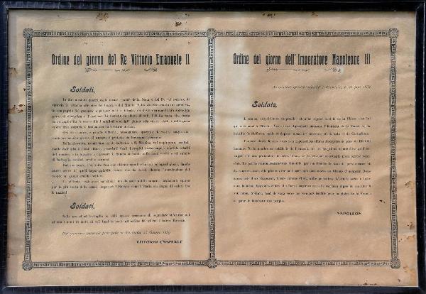 Ordine del giorno del Re Vittorio Emanuele II/ Ordine del giorno dell'Imperatore Napoleone III