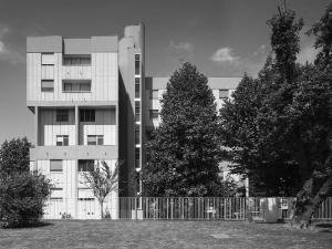 Dettaglio di facciata di uno degli edifici che compongono il complesso - fotografia di Introini, Marco (2015)
