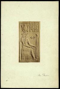 Bassorilievo - Iside assisa in trono - Dendera - Tempio di Hator