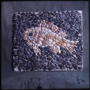Tecnica del mosaico con sassolini - mosaico - Pesce
