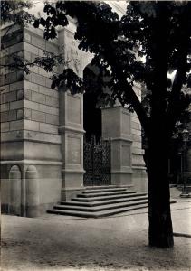 Veduta architettonica - padiglione espositivo dell'Italia all'Esposizione delle Arti Decorative - Parigi 1925 - facciata - particolare