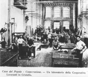 Milano. Casa del Popolo. Laboratorio della Cooperativa Lavoranti in Cristallo.