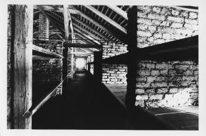 Seconda guerra mondiale - Polonia - Campo di concentramento di Auschwitz-Birkenau - Nazismo - Memoriale - Baracca, interno - Dormitorio - Letti