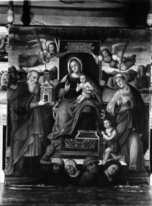 Dipinto - "Madonna col Figlio, Santi e personaggi"