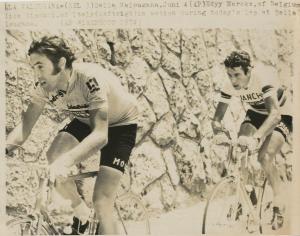 Ciclismo - Felice Gimondi - 57° Giro d'Italia - Tappa Iseo-Sella Valsugana - In azione dietro Eddy Merckx