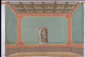 Sala con statua romana