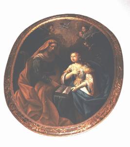 Sant'Anna insegna a leggere a Maria vergine