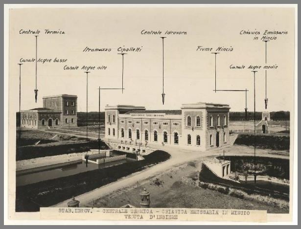 Stabilimento idrovoro della Travata - Impianto idrovoro e Centrale termoelettrica Foto 1930