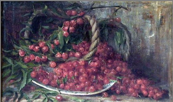 Natura morta con ciliegie   Bondioli Giovanni Maria