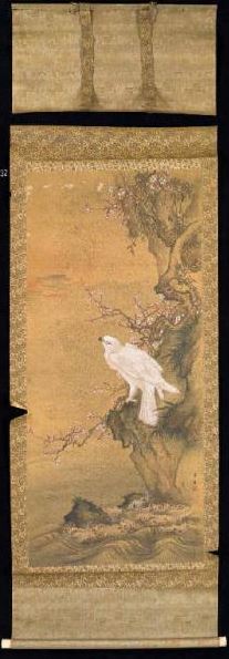 Falco bianco, rocce, rami di pruno fioriti e flutti marini, Kaneko Kinryo. ca. 1790 - ante 1817 (clicca sull’immagine per la scheda)