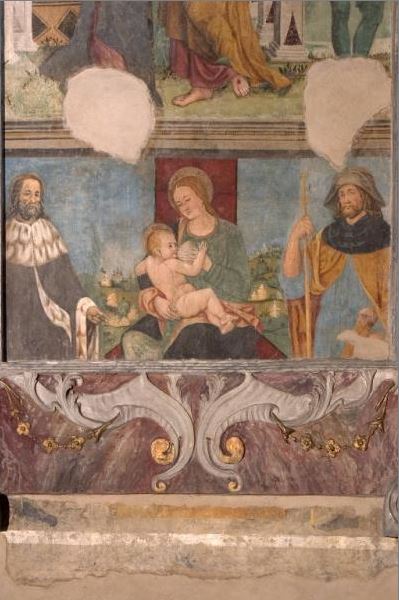 Madonna del latte fra i santi Giovanni Nepomuceno e Rocco, ambito bresciano -1523 (clicca sull’immagine per la scheda)