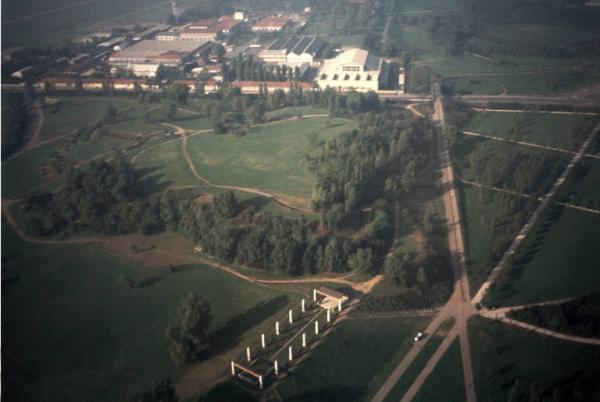 Veduta aerea della Montagnetta del Parco Nord 