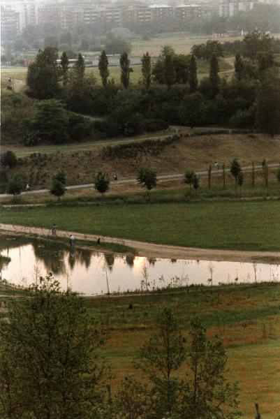 Il laghetto artificiale Suzzani all’interno del Parco Nord Sesto San Giovanni, 1992 © Sandra Macchi in Di Donna - Archivio Parco Nord