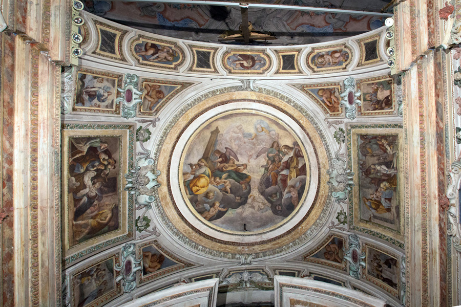 Prosto di Piuro, chiesa di Santa Maria Assunta, Giovanni Battista e Giovanni Paolo Recchi, Decorazione della volta del presbiterio, 1641 circa