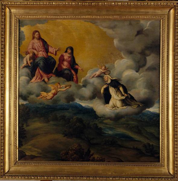 Cristo in trono con la Madonna e Santa Caterina da Siena Bordone Paris