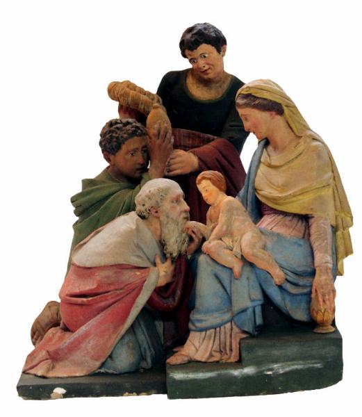 Adorazione di Gesù Bambino Garaventa Giovanni Battista (attribuito)