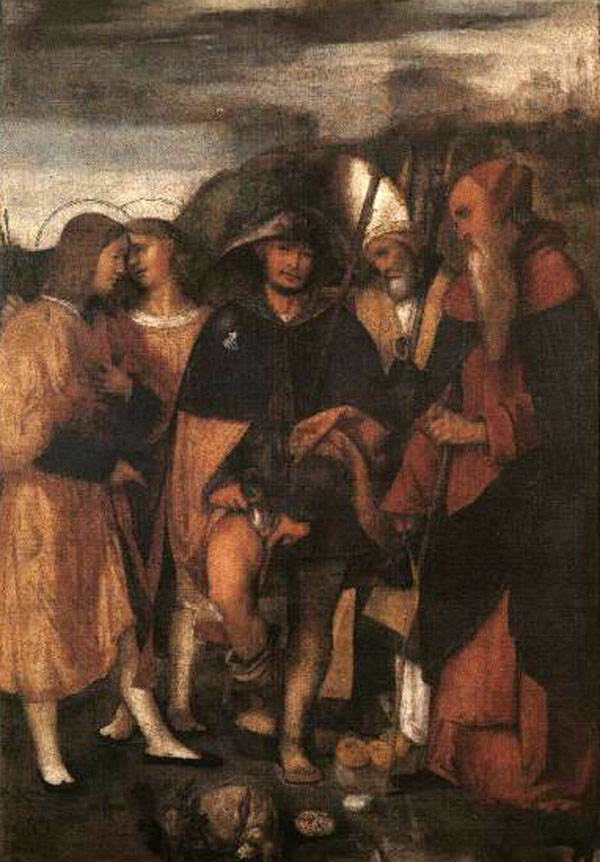 San Rocco, San Cosma, San Damiano, San Nicola e Sant'Antonio Abate Bonvicino Alessandro detto Moretto