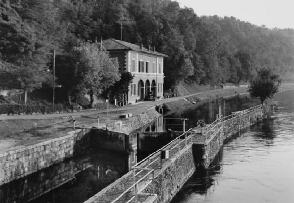Fiume Ticino - opere di presa del Panperduto - conca di navigazione Basilico, Gabriele