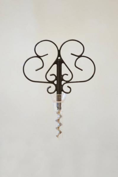 Cavatappi decorativo a chiave con manico splendidamente decorato e custodia del verme