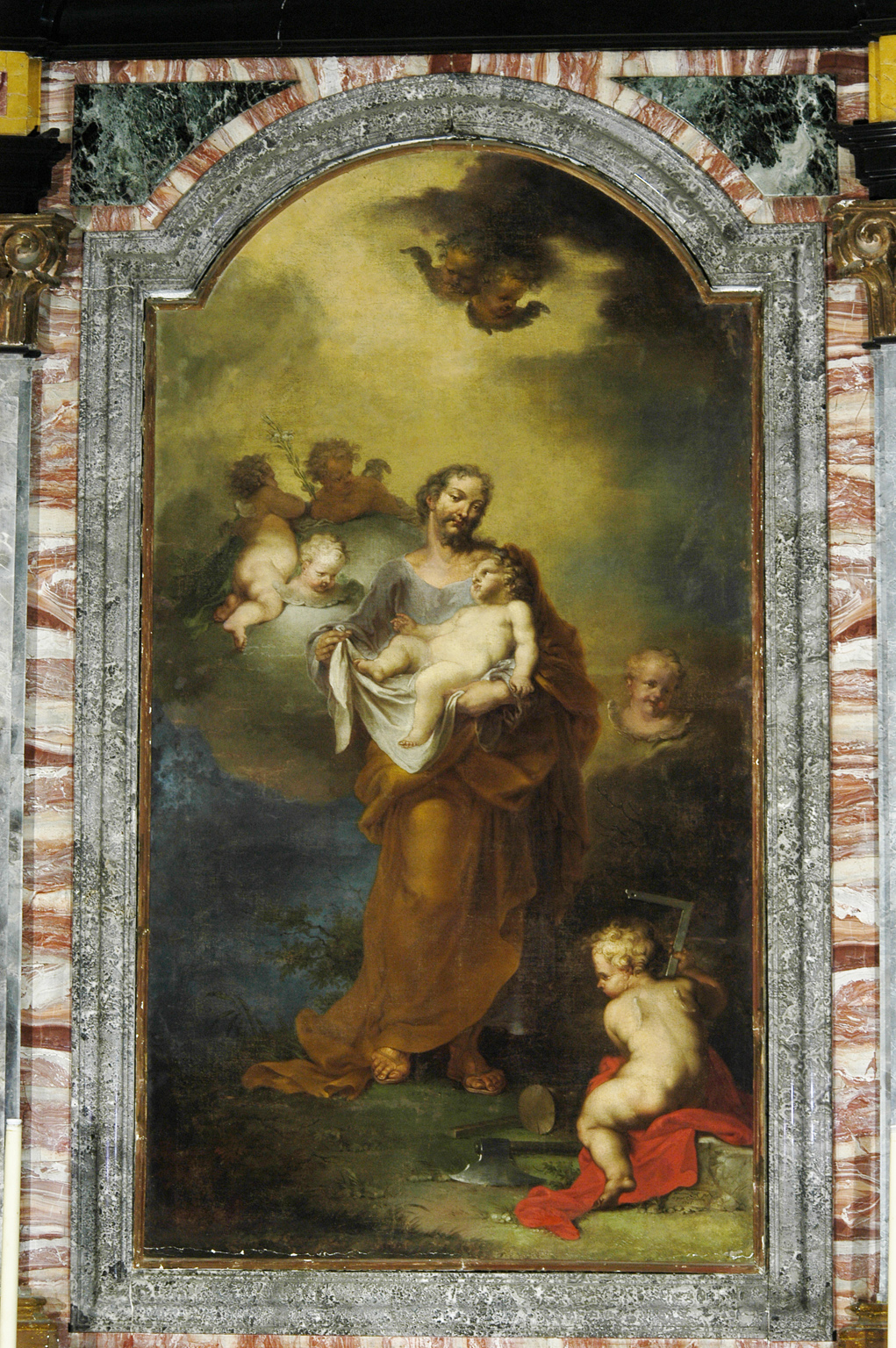 Januarius Zick, San Giuseppe con Gesù Bambino