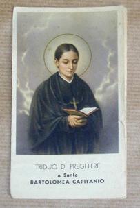 S. Bartolomea Capitanio in abito religioso e in preghiera con un libro in mano