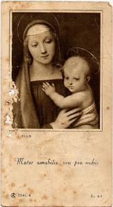 B.V. Maria con il bambin Gesù settimana della donna 11/18 ott.1936.