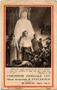 Gesù Protettore Comun. pasquale Pescarolo 1937.