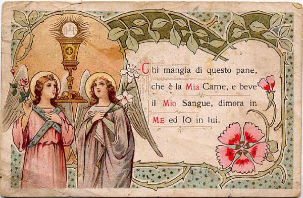 Angeli,Eucarestia Anno del Signore 1907-Comunione Pasquale-Pescarolo.