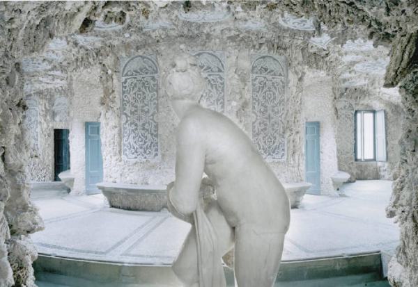 Cultura e arte. Milano - Villa Borromeo Visconti Litta, il Ninfeo - Parco, Grotta - Scultura - Giochi d'acqua
