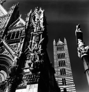 Siena: piazza del Duomo - Duomo: facciata - Campanile