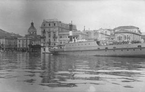Como - Esondazione del 1935 - Piazza Cavour - Lungolago Mafalda di Savoia