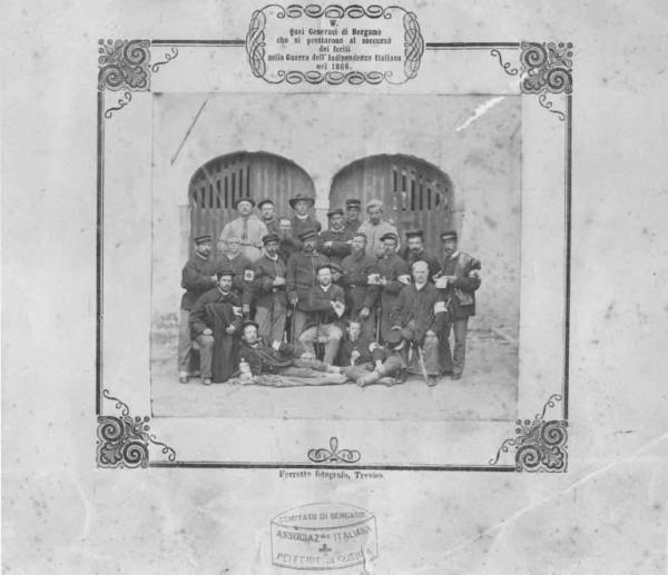 Croce Rossa Italiana - Comitato di Bergamo - Corpo Militare - Personale / Guerra d'indipendenza (3), 1866 - Volontari
