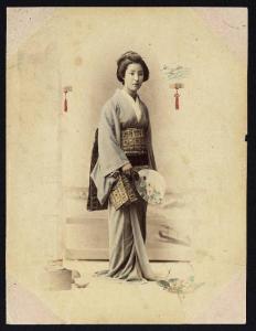 Ritratto femminile - Geisha Otatsu del distretto Yoshiwara di Tokyo - Giappone - Tokyo