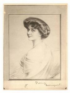 Disegno - Ritratto femminile - Principessa Maria Bonaparte - Antonio Argnani - Galleria Maurice Chalom - New York City