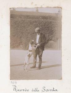 Ritratto maschile - Filippo Camperio con cane da caccia - Villasanta
