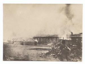 Guerra russo-giapponese - Russia - Manciuria - Mukden - Incendio della città di Mukden dopo la battaglia di Mukden