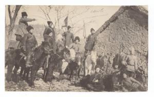 Guerra russo-giapponese - Ritratto di gruppo maschile - Militari - Cosacchi del Caucaso - Russia - Manciuria