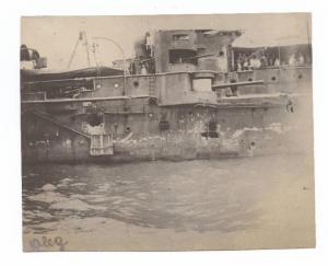 Guerra russo-giapponese - Filippine - Manila - Incrociatore Oleg della Marina imperiale russa in bacino per riparazioni dopo la battaglia di Tsushima