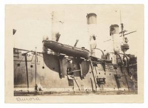 Guerra russo-giapponese - Filippine - Manila - Incrociatore Aurora della Marina imperiale russa danneggiato