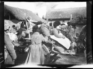Guerra russo-giapponese - Russia - Manciuria - Paziazia - Militari russi feriti durante la battaglia di Mukden trasportati su carri