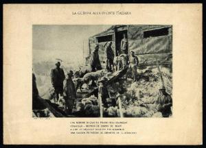 Prima guerra mondiale - Ritratto di gruppo - Militari - Soldati italiani con cani da traino - Alpi Retiche Meridionali - Adamello