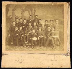 Ritratto di gruppo maschile - Giulio Camperio e la sua classe del Liceo Ginnasio Zucchi - Livorno