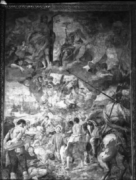 Affresco - Lapidazione di S. Stefano - Antonio Maria Viani - Mantova - Basilica di S. Andrea - Sagrestia
