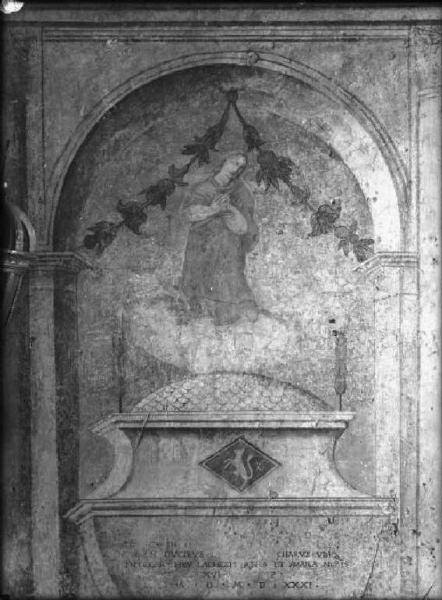 Affresco - Decorazione sepolcrale - Castelnuovo Angeli - Chiesa di S. Maria degli Angeli